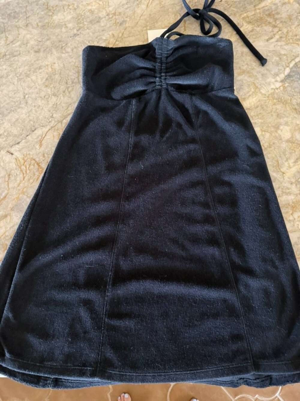 bebe Sport Black Terry Halter Dress NWT Size M